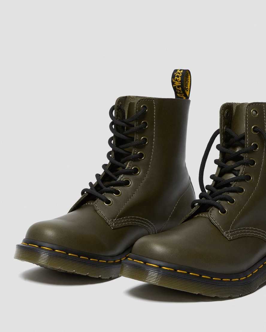 dr. martens 1460 pascal wanama dame casual støvler olivengrøn