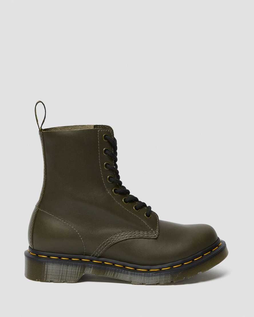 dr. martens 1460 pascal wanama dame casual støvler olivengrøn