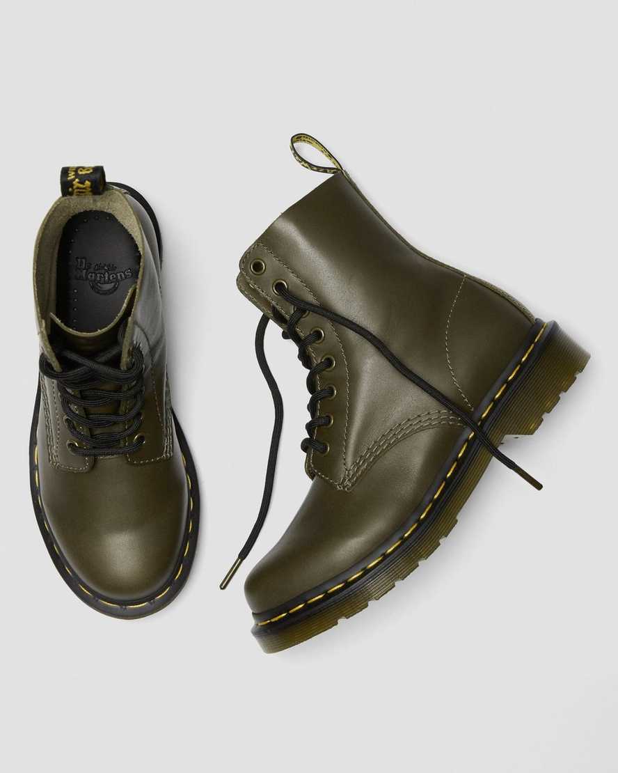 dr. martens 1460 pascal wanama dame casual støvler olivengrøn