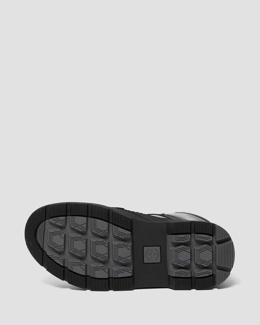 sorte dr martens iowa faux fur dame casual støvler