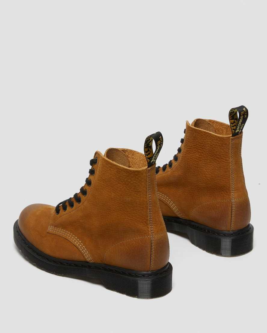 dr. martens 1460 pascal titan damestøvler med brune detaljer