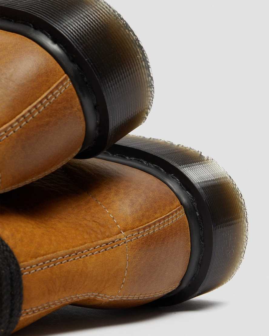 dr. martens 1460 pascal titan damestøvler med brune detaljer