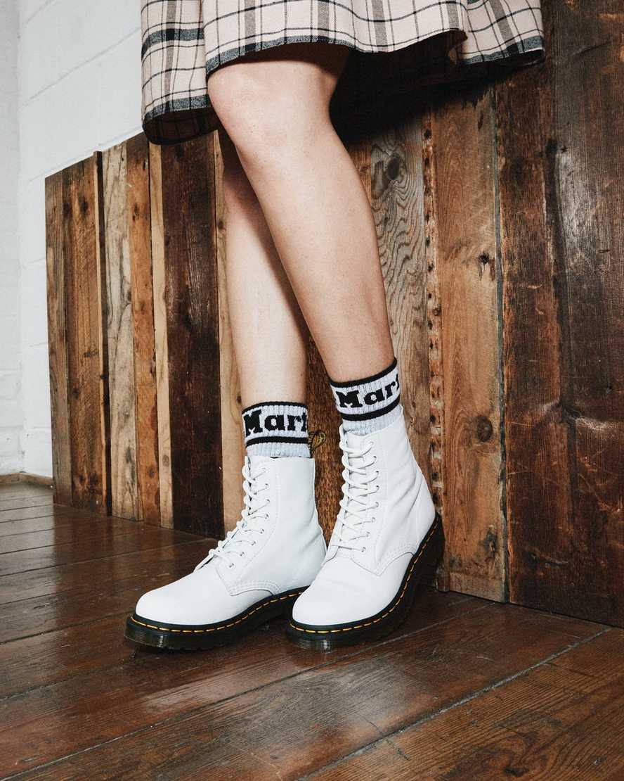 hvide dr martens 1460 pascal virginia dame casual støvler