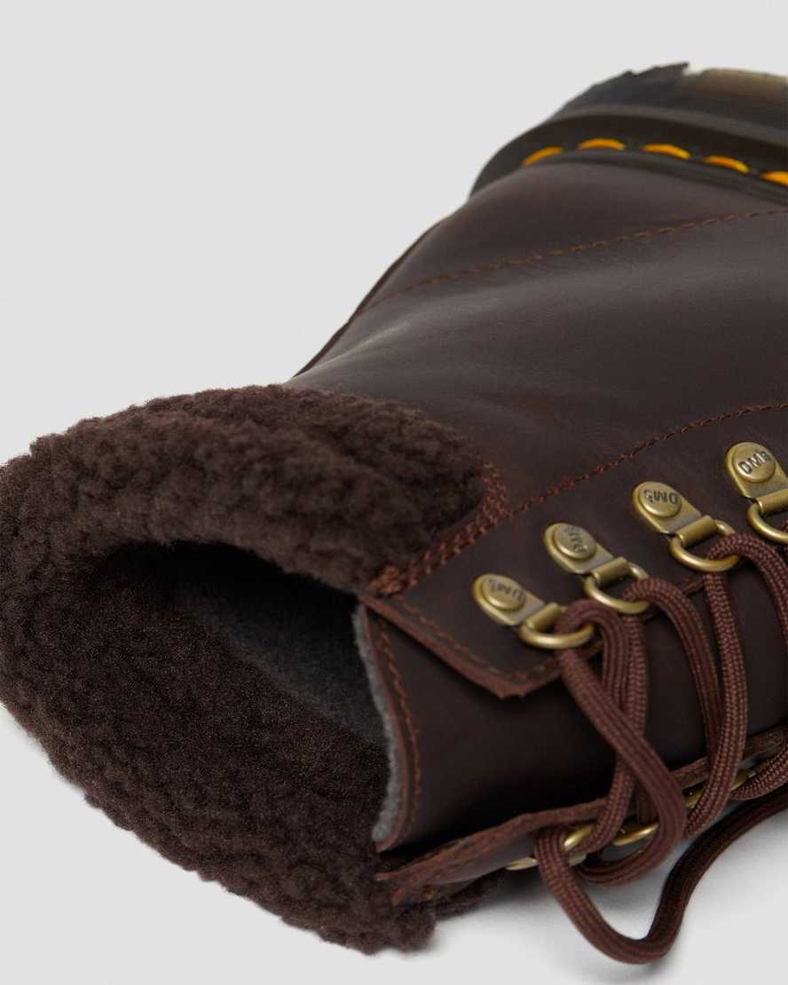 dr. martens 1460 dms wintergrip fleece dame støvler i mørkebrun