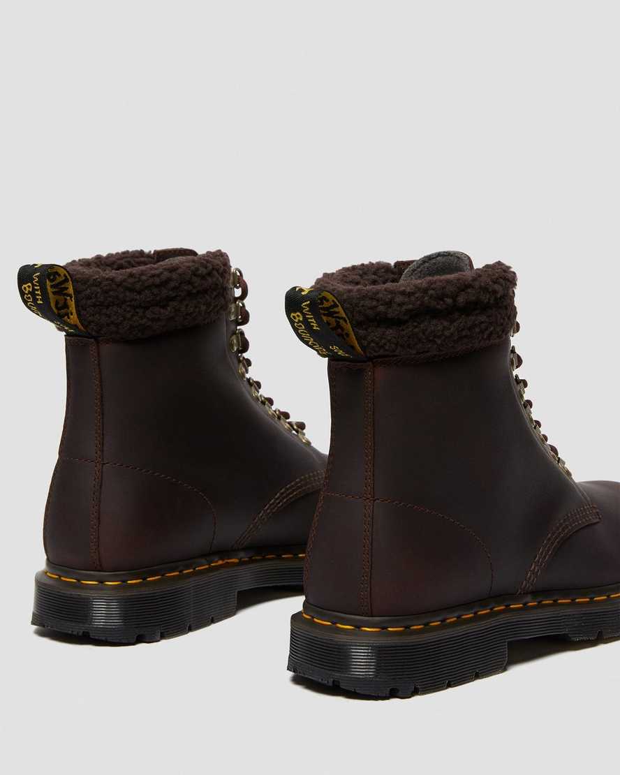 dr. martens 1460 dms wintergrip fleece dame støvler i mørkebrun