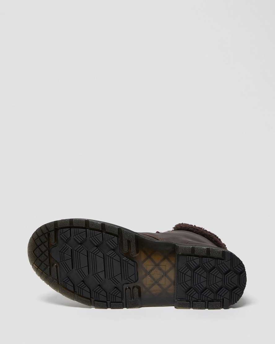 dr. martens 1460 dms wintergrip fleece dame støvler i mørkebrun