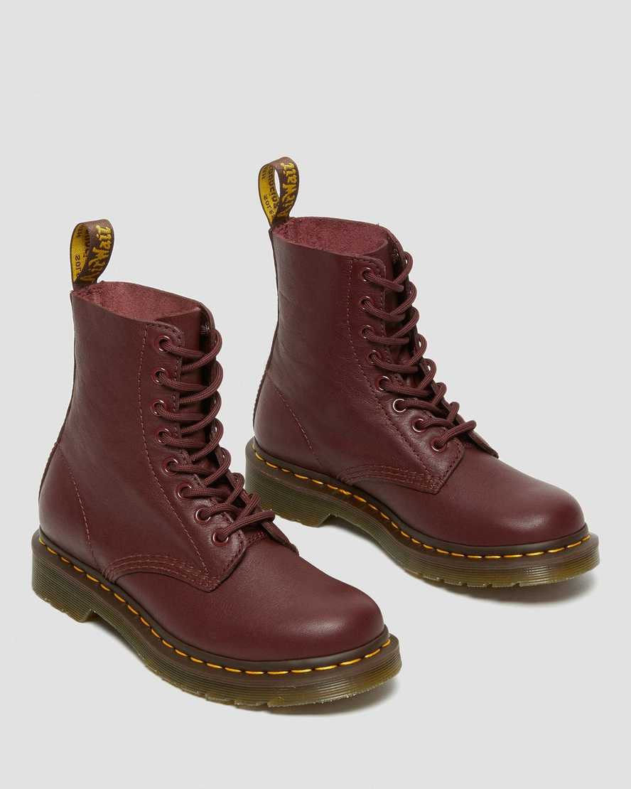 røde dr martens 1460 pascal virginia dame casual støvler