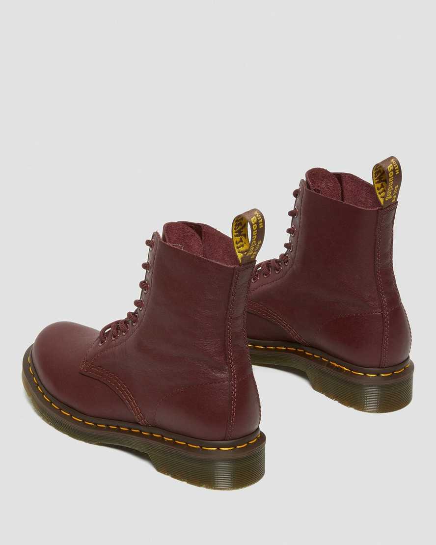 røde dr martens 1460 pascal virginia dame casual støvler