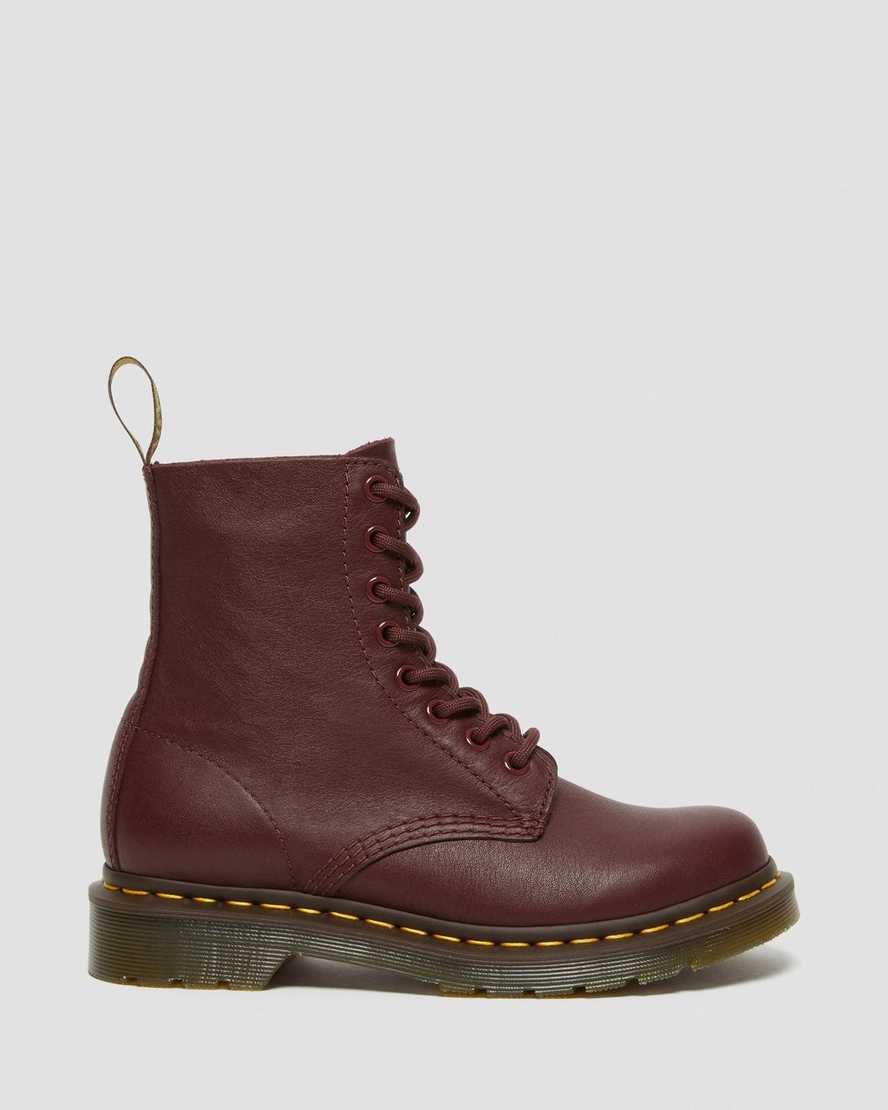 røde dr martens 1460 pascal virginia dame casual støvler