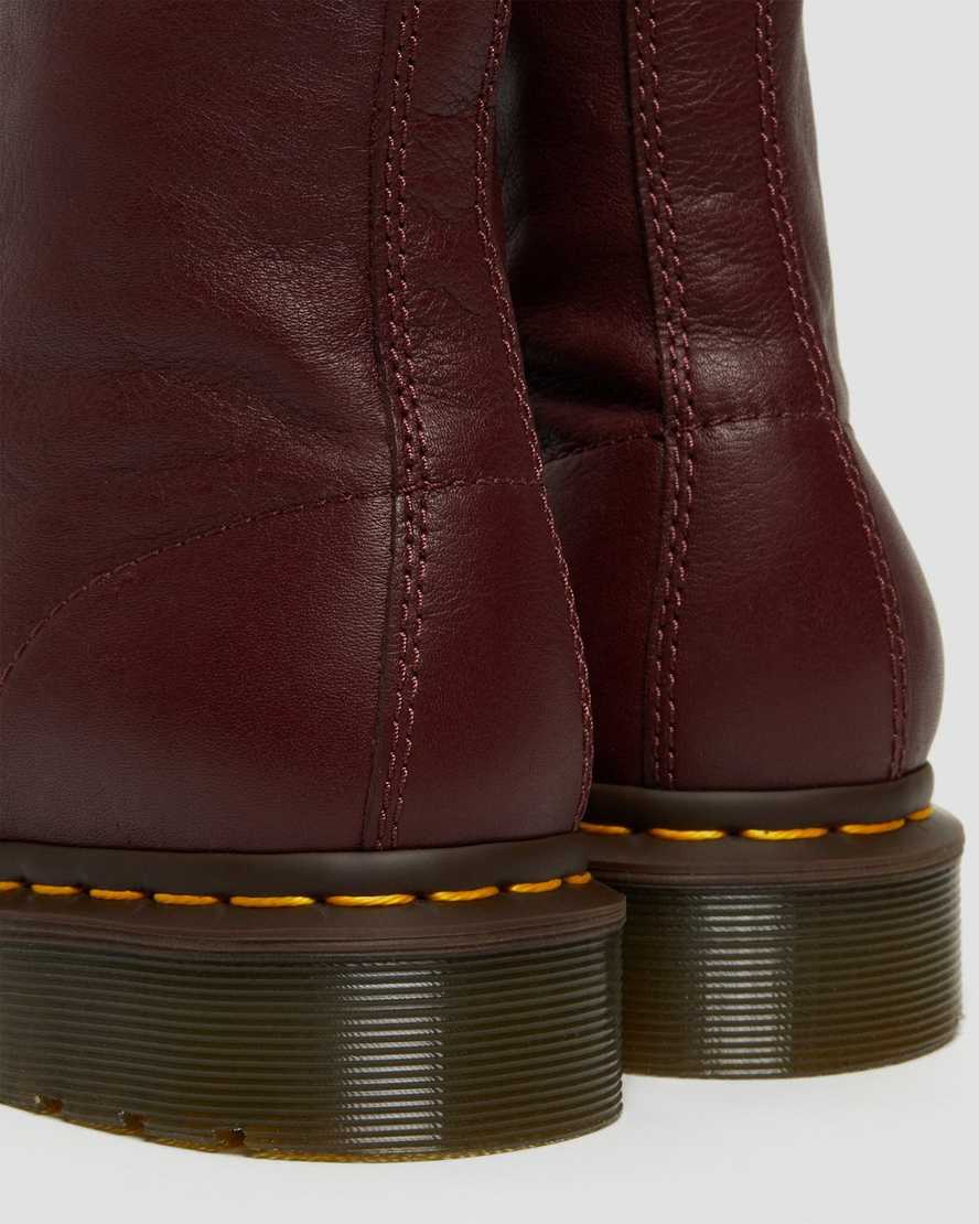 røde dr martens 1460 pascal virginia dame casual støvler