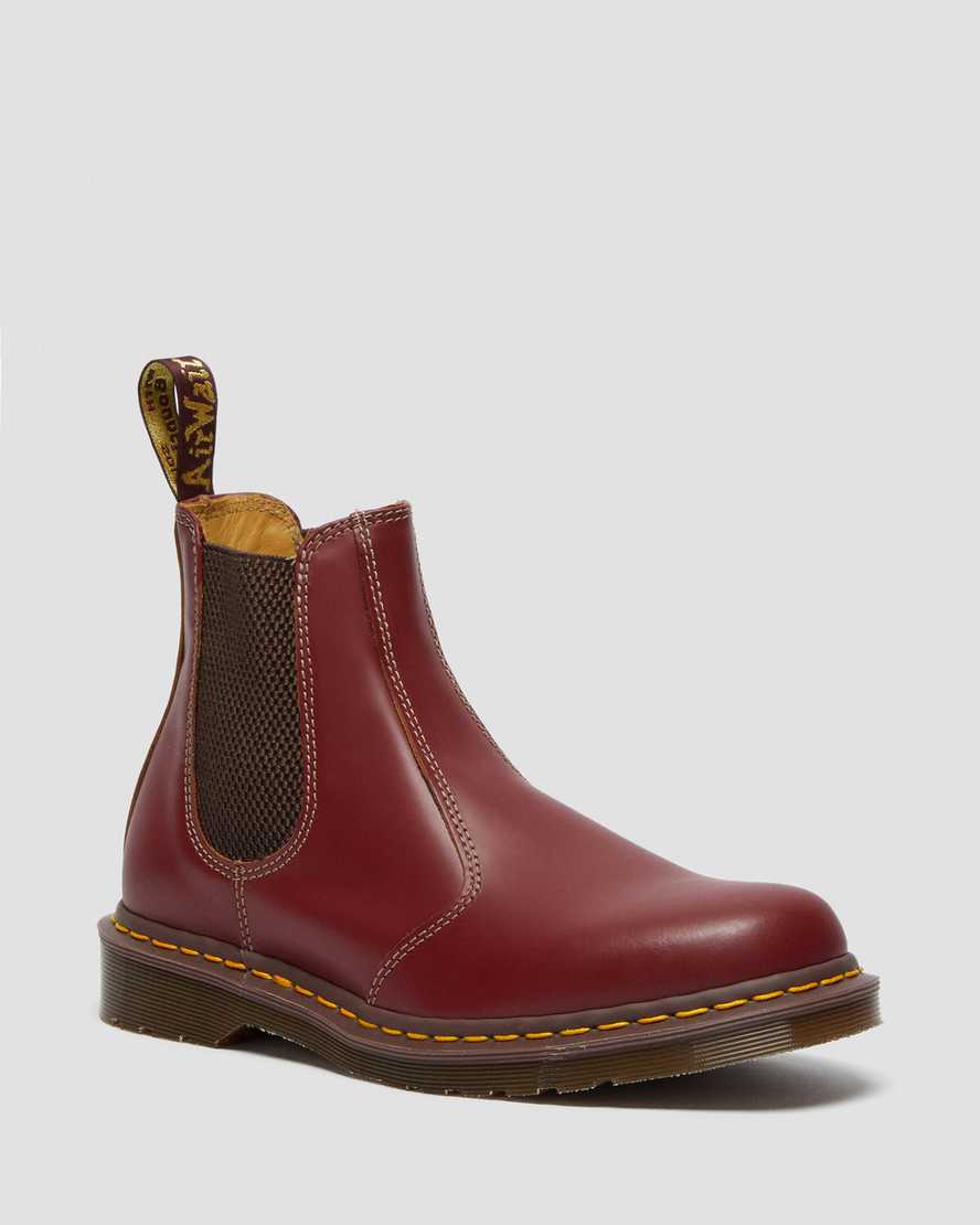 røde dr martens 2976 vintage made in england dame chelsea støvler