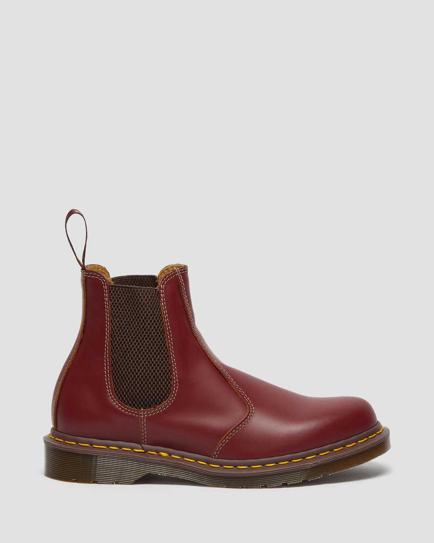 røde dr martens 2976 vintage made in england dame chelsea støvler