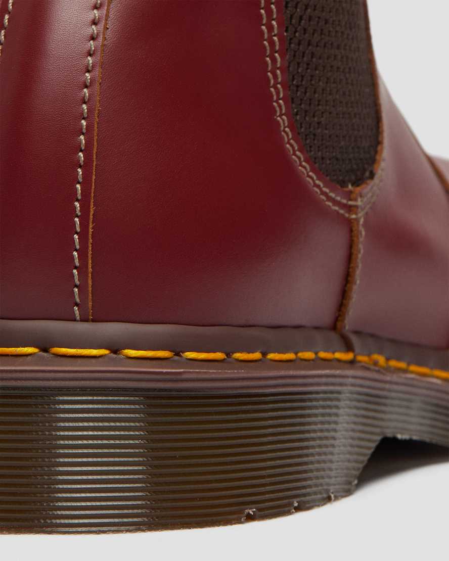 røde dr martens 2976 vintage made in england dame chelsea støvler