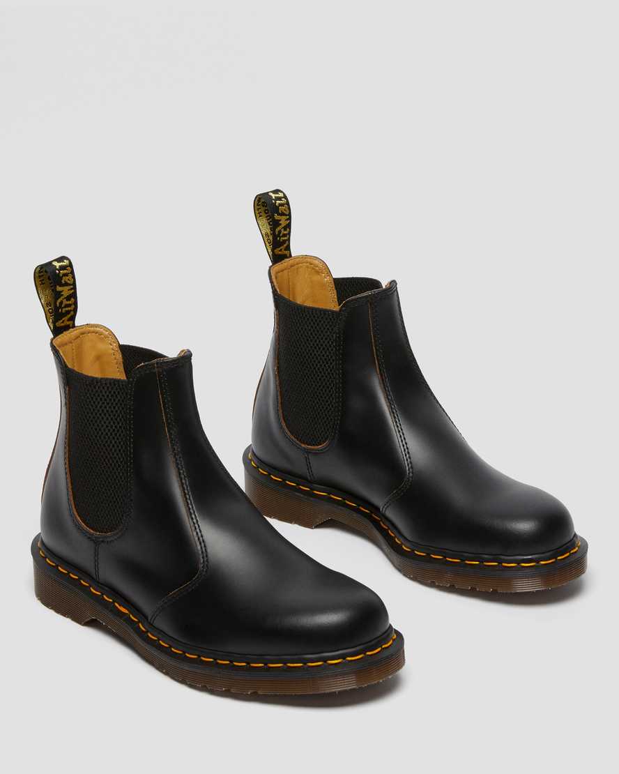 sorte dr martens 2976 vintage made in england dame chelsea støvler