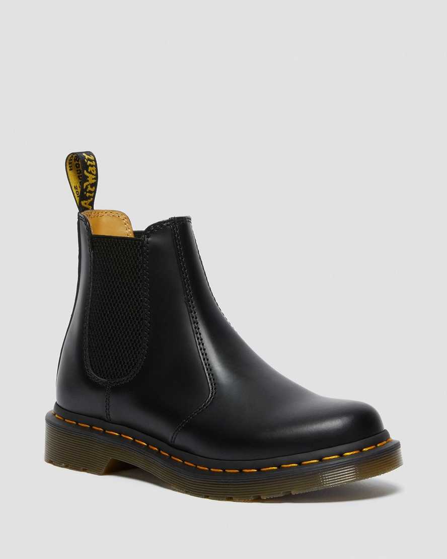 sorte dr martens 2976 smooth dame chelsea støvler