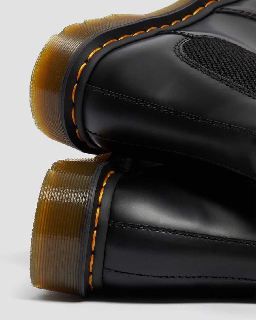 sorte dr martens 2976 smooth dame chelsea støvler