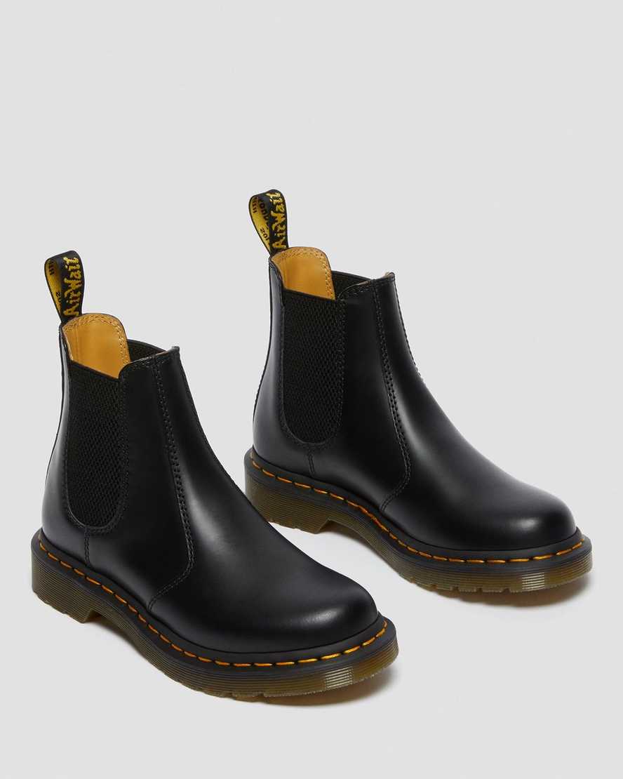 sorte dr martens 2976 smooth dame chelsea støvler