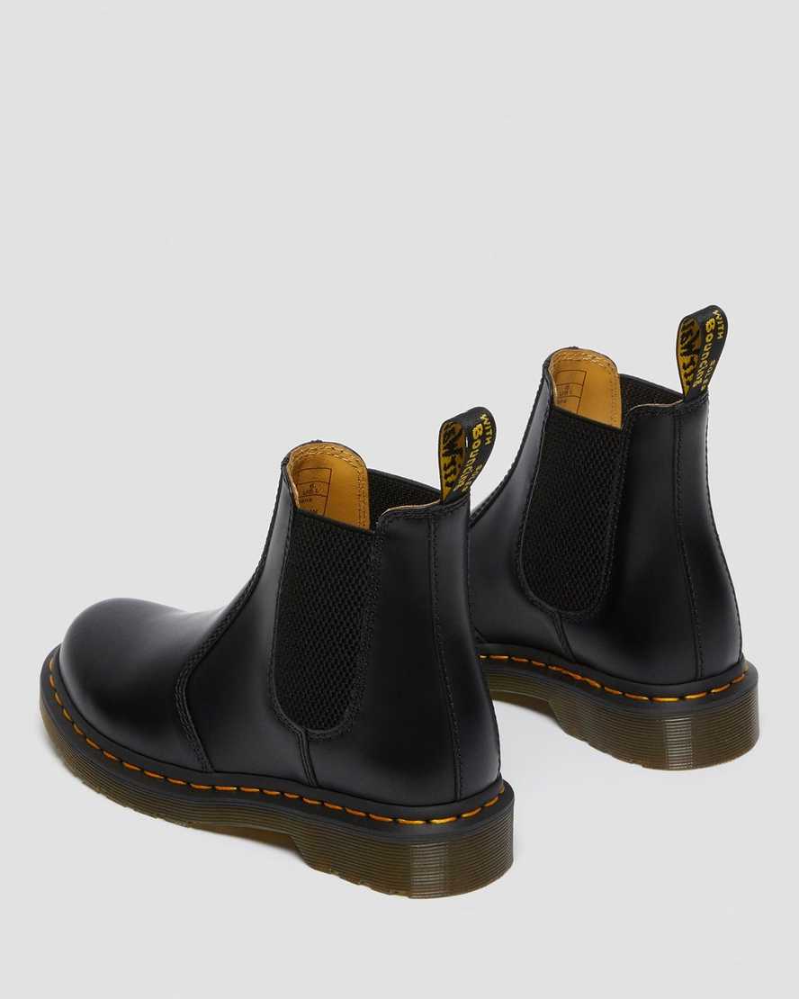 sorte dr martens 2976 smooth dame chelsea støvler