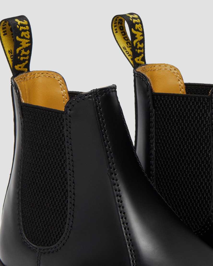 sorte dr martens 2976 smooth dame chelsea støvler