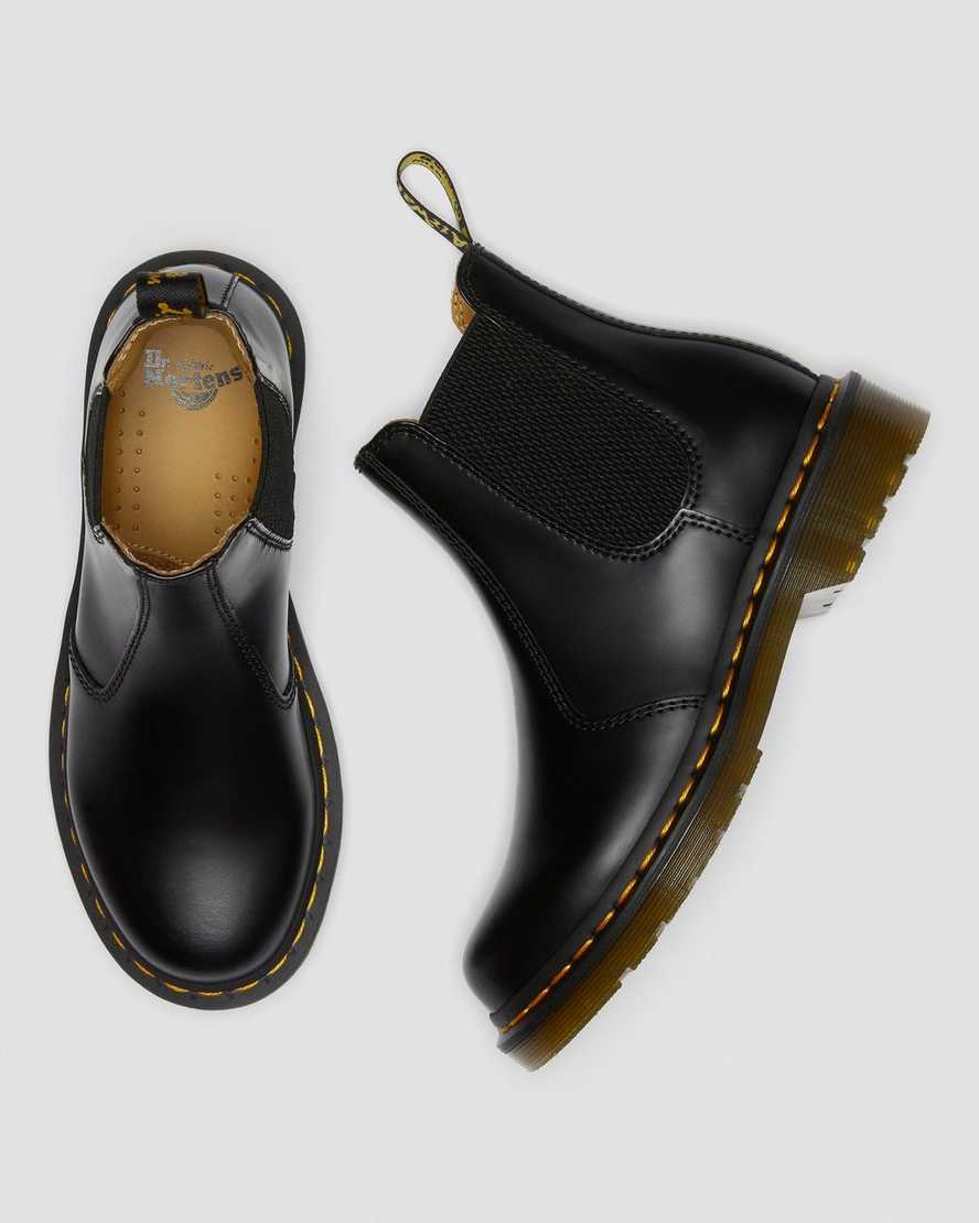 sorte dr martens 2976 smooth dame chelsea støvler