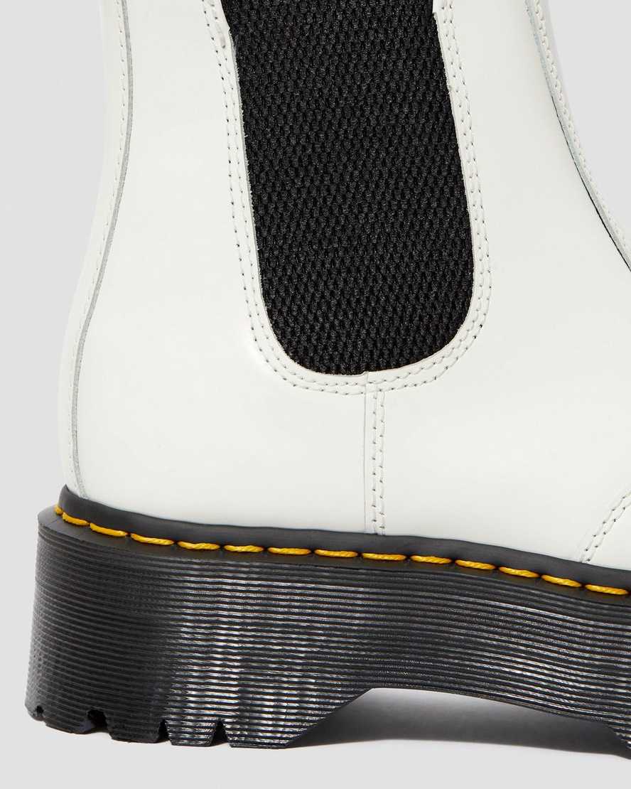 hvide dr martens 2976 smooth platform chelsea støvler til dame