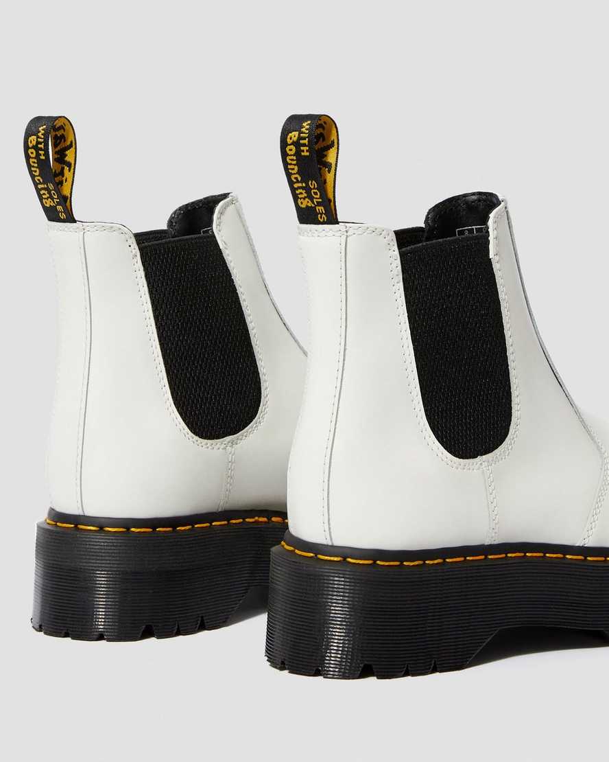 hvide dr martens 2976 smooth platform chelsea støvler til dame