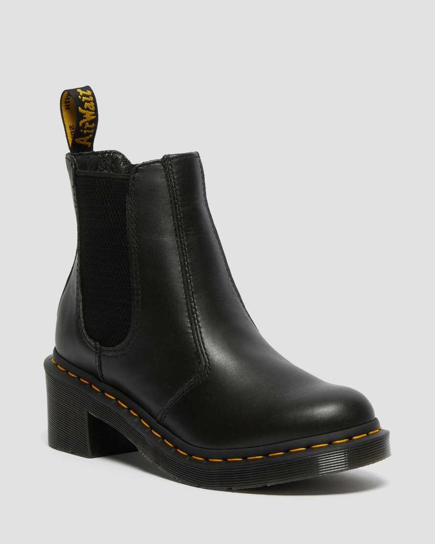 sorte dr martens cadence chelsea støvler med hæle til dame