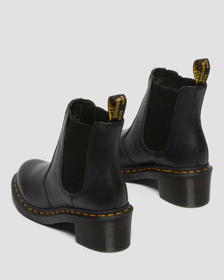 sorte dr martens cadence chelsea støvler med hæle til dame