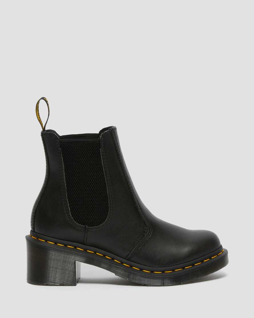 sorte dr martens cadence chelsea støvler med hæle til dame