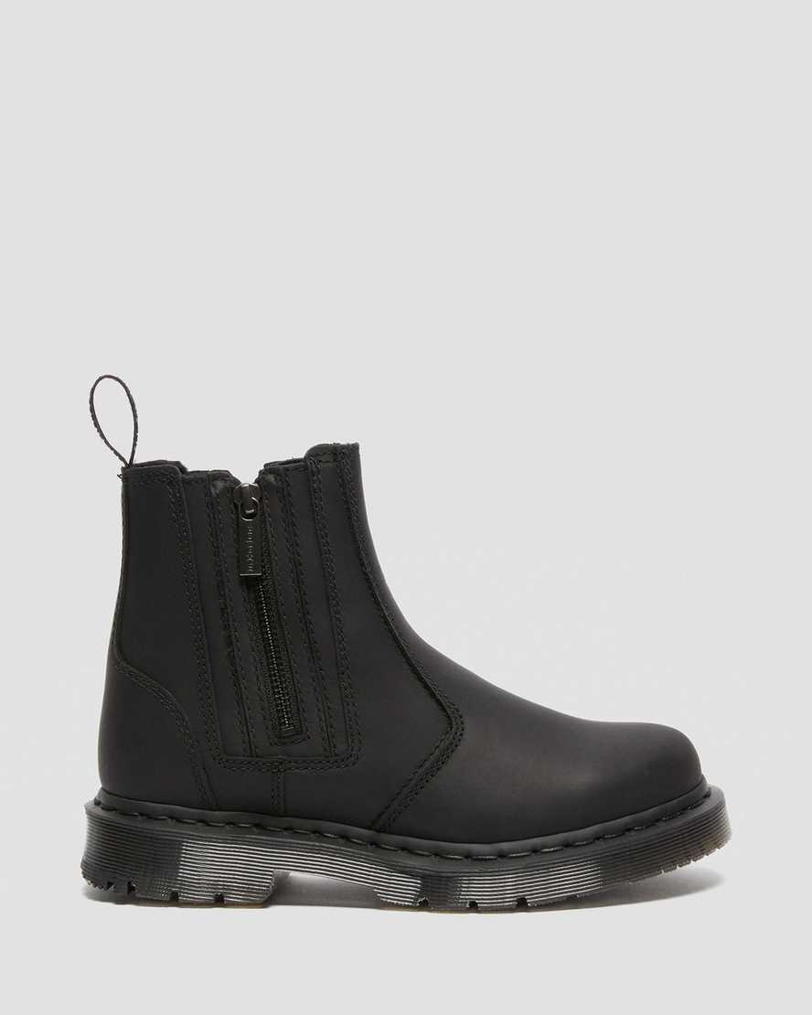 sorte dr martens 2976 dms wintergrip zip chelsea støvler til dame