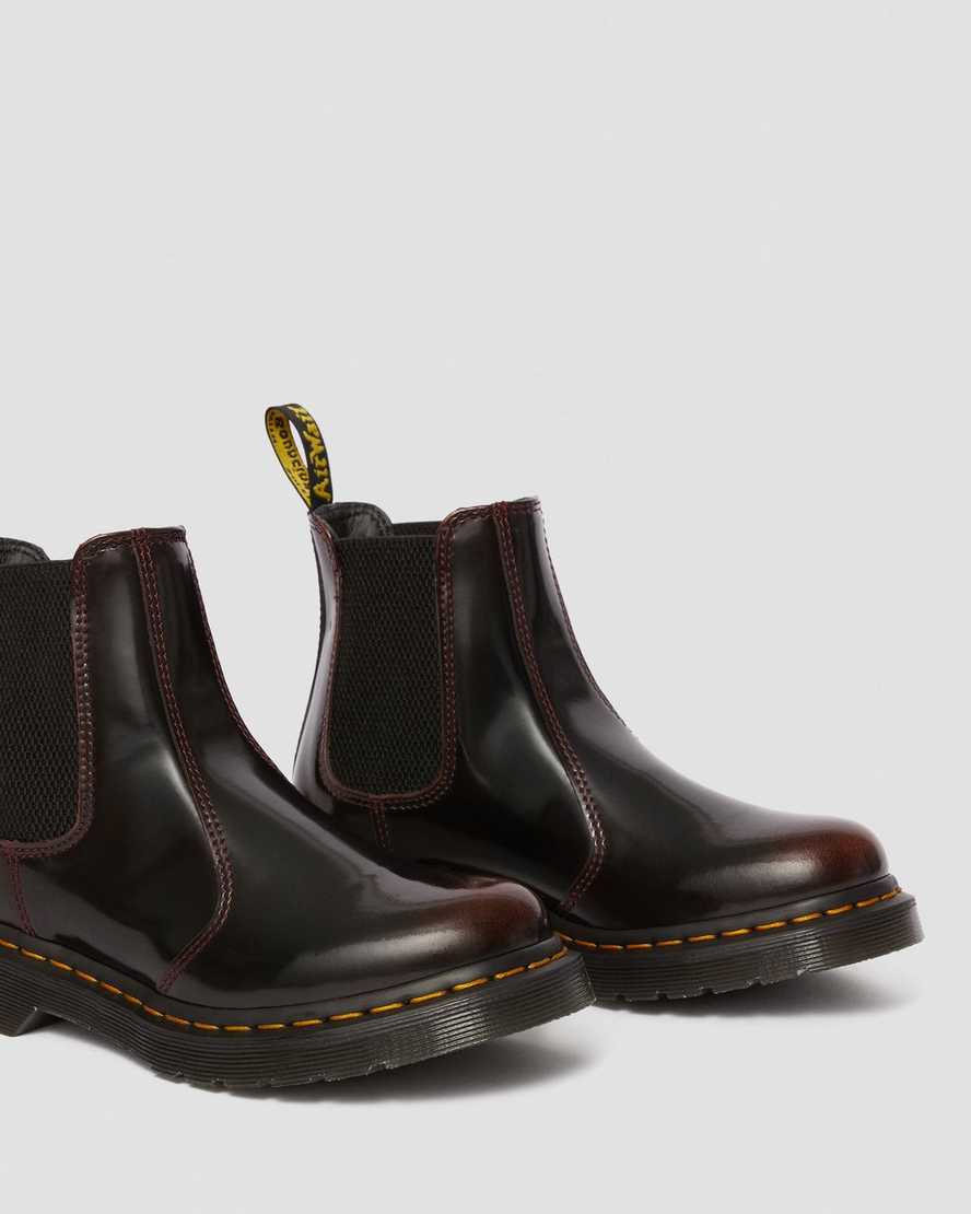 røde dr martens 2976 arcadia dame chelsea støvler