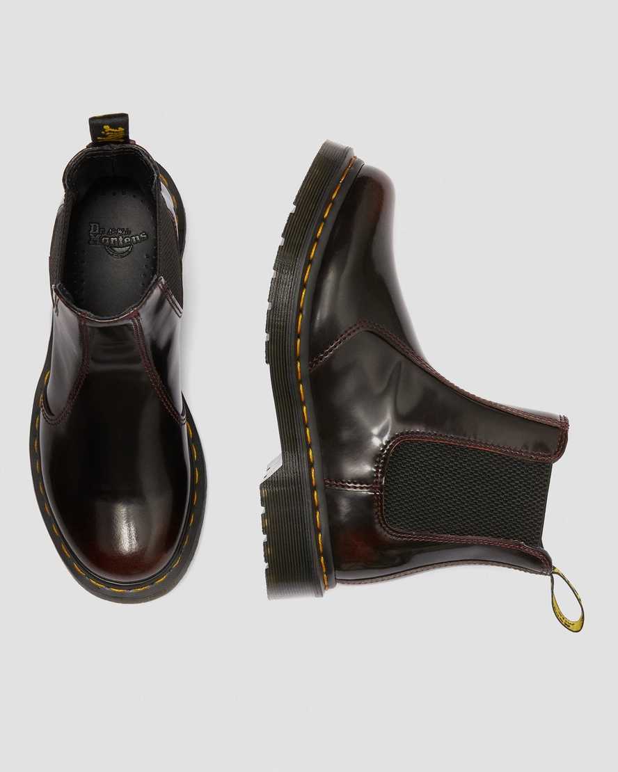 røde dr martens 2976 arcadia dame chelsea støvler