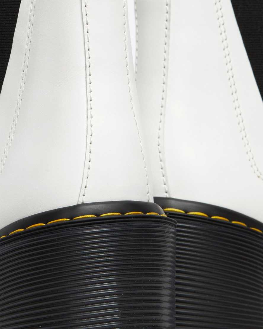 hvide dr martens spence flared heel chelsea støvler til dame