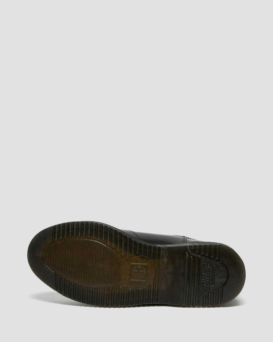 sorte dr martens flora smooth chelsea støvler til dame