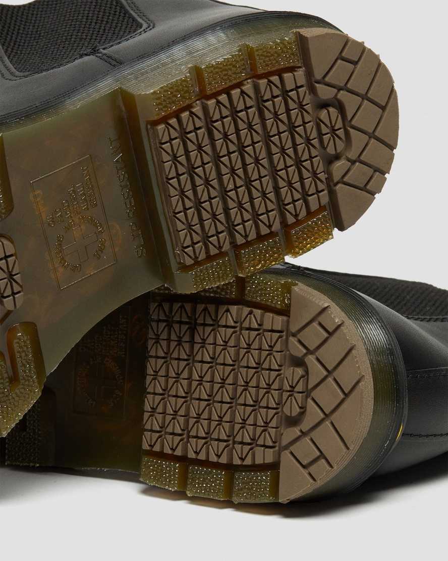 sorte dr martens 2976 skridsikre chelsea støvler til dame