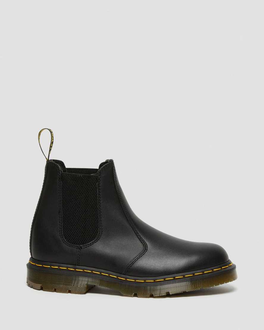 sorte dr martens 2976 skridsikre chelsea støvler til dame