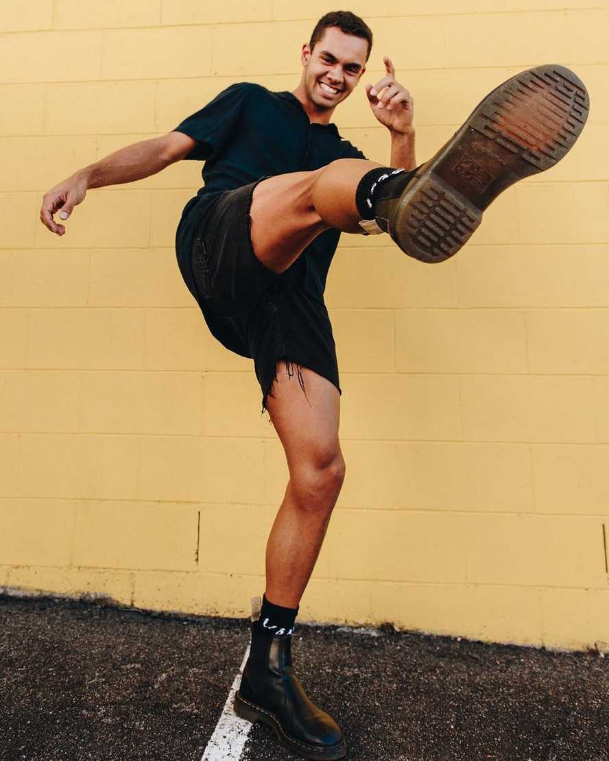 sorte dr martens 2976 felix chelsea støvler til dame