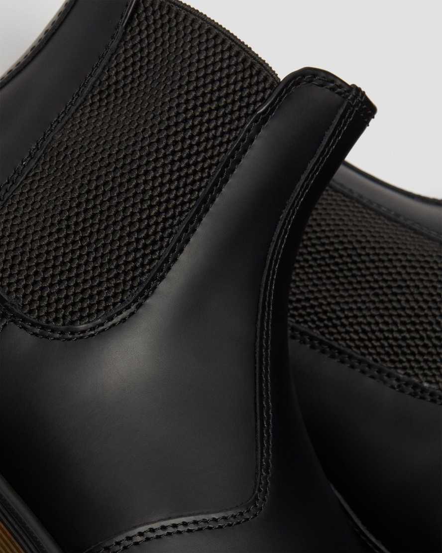 sorte dr martens 2976 smooth dame chelsea støvler