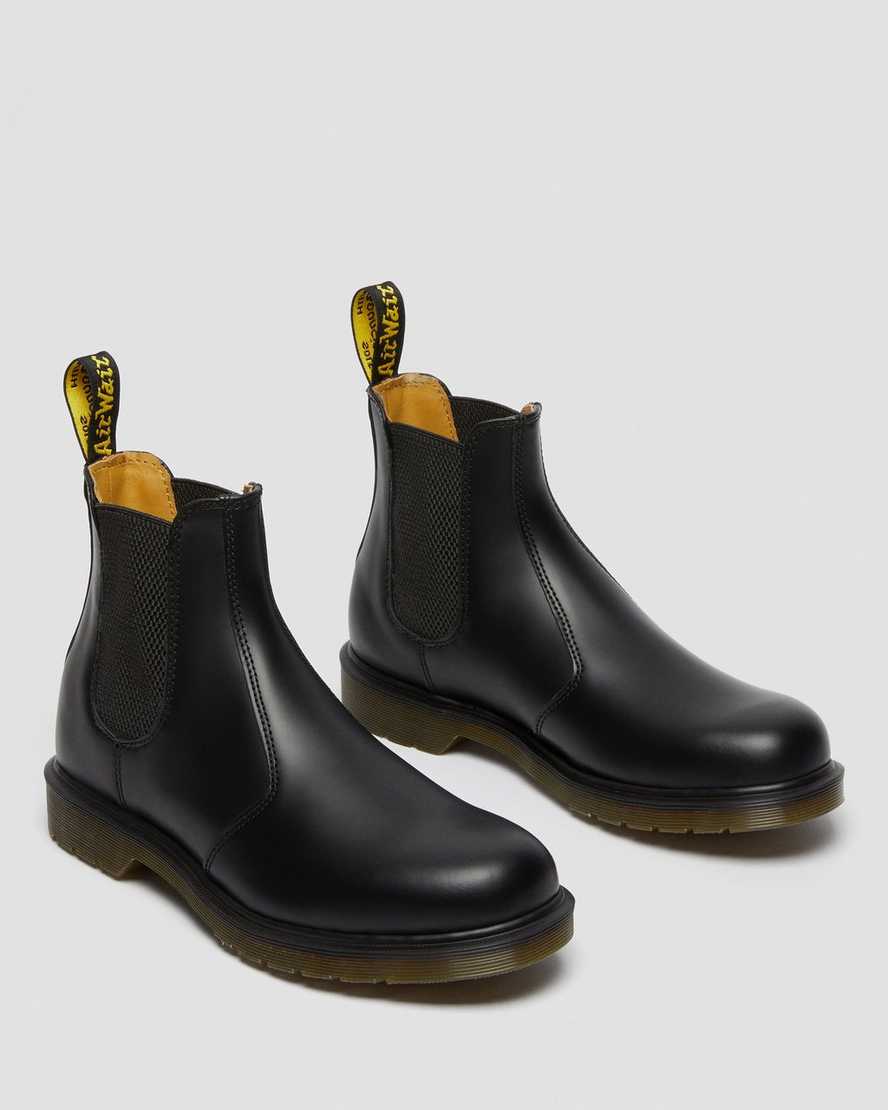 sorte dr martens 2976 smooth dame chelsea støvler