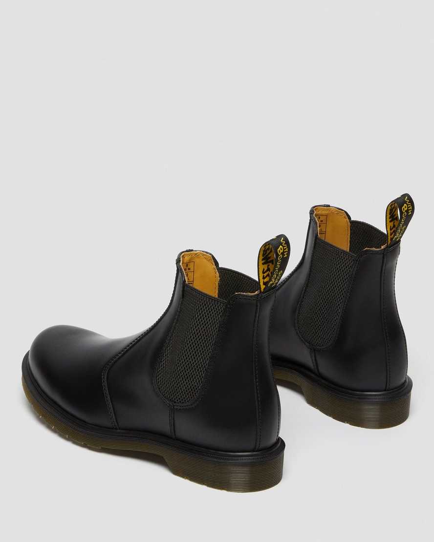 sorte dr martens 2976 smooth dame chelsea støvler