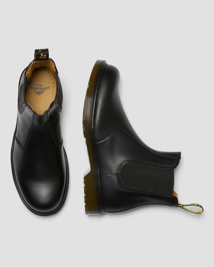 sorte dr martens 2976 smooth dame chelsea støvler