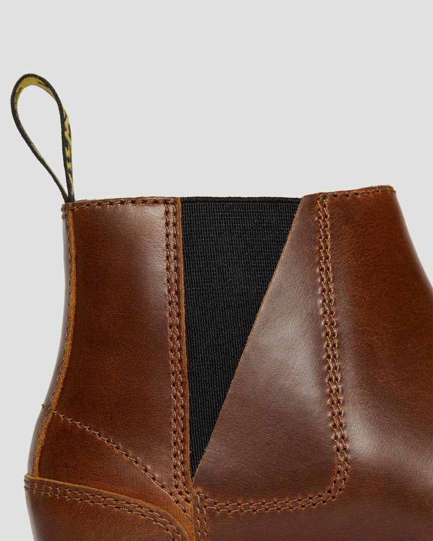 brune dr martens rometty ii chelsea-støvler til kvinder