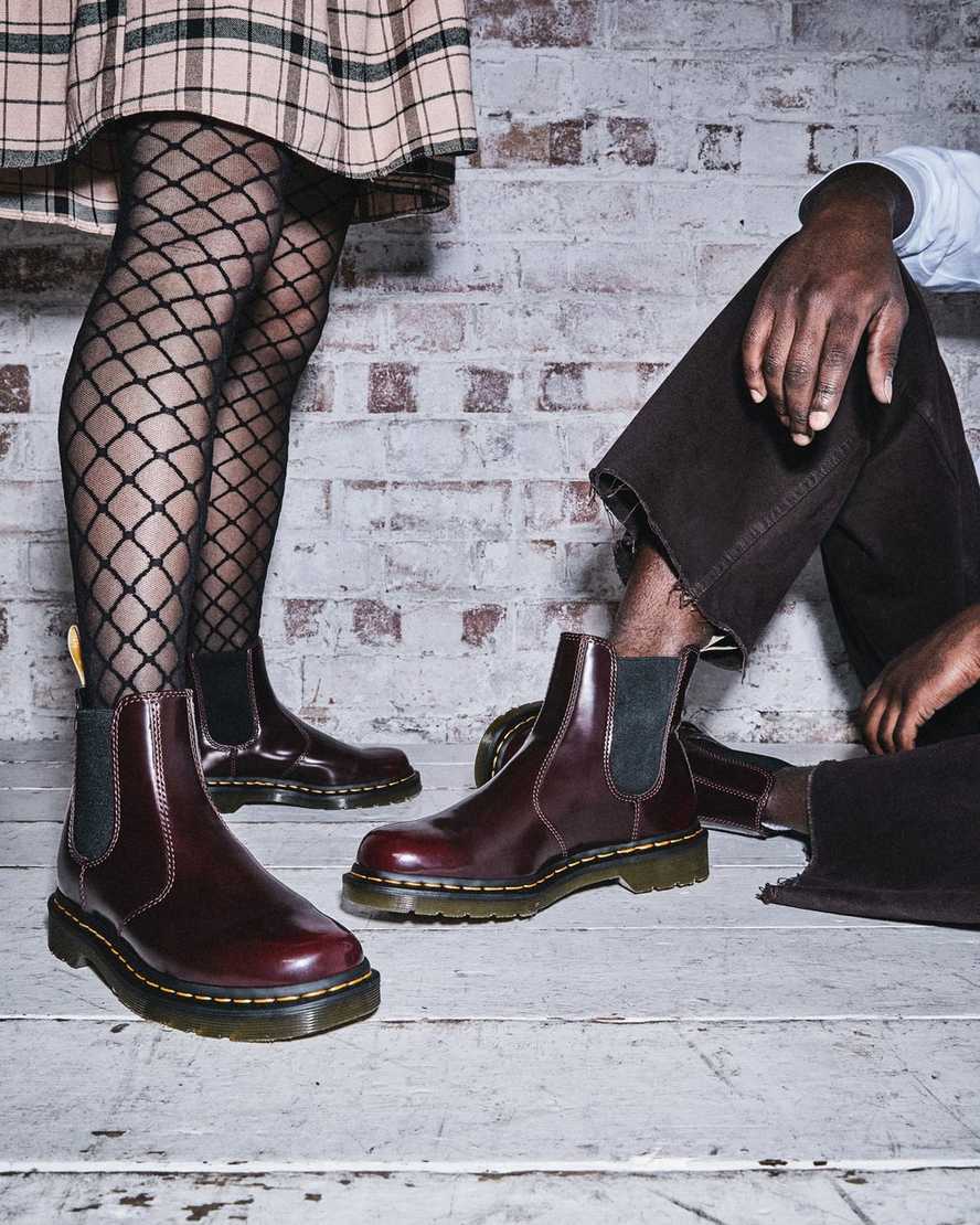 røde dr martens 2976 dame chelsea støvler