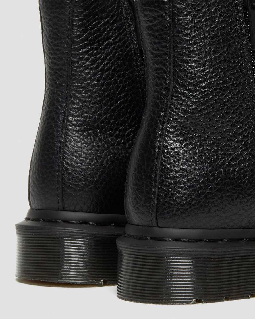 sorte dr martens 2976 zipper chelsea støvler til dame