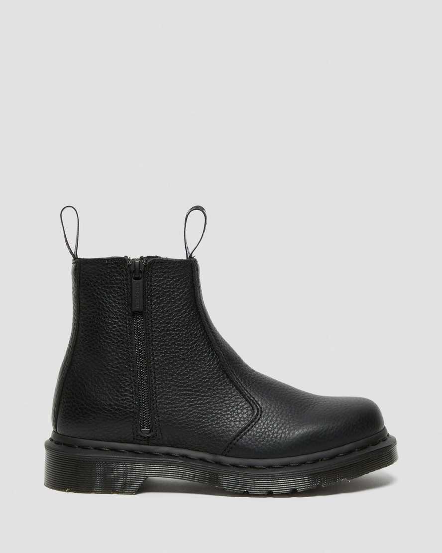 sorte dr martens 2976 zipper chelsea støvler til dame