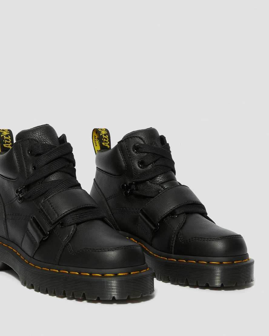 sorte dr martens zuma ii chunky støvler til dame