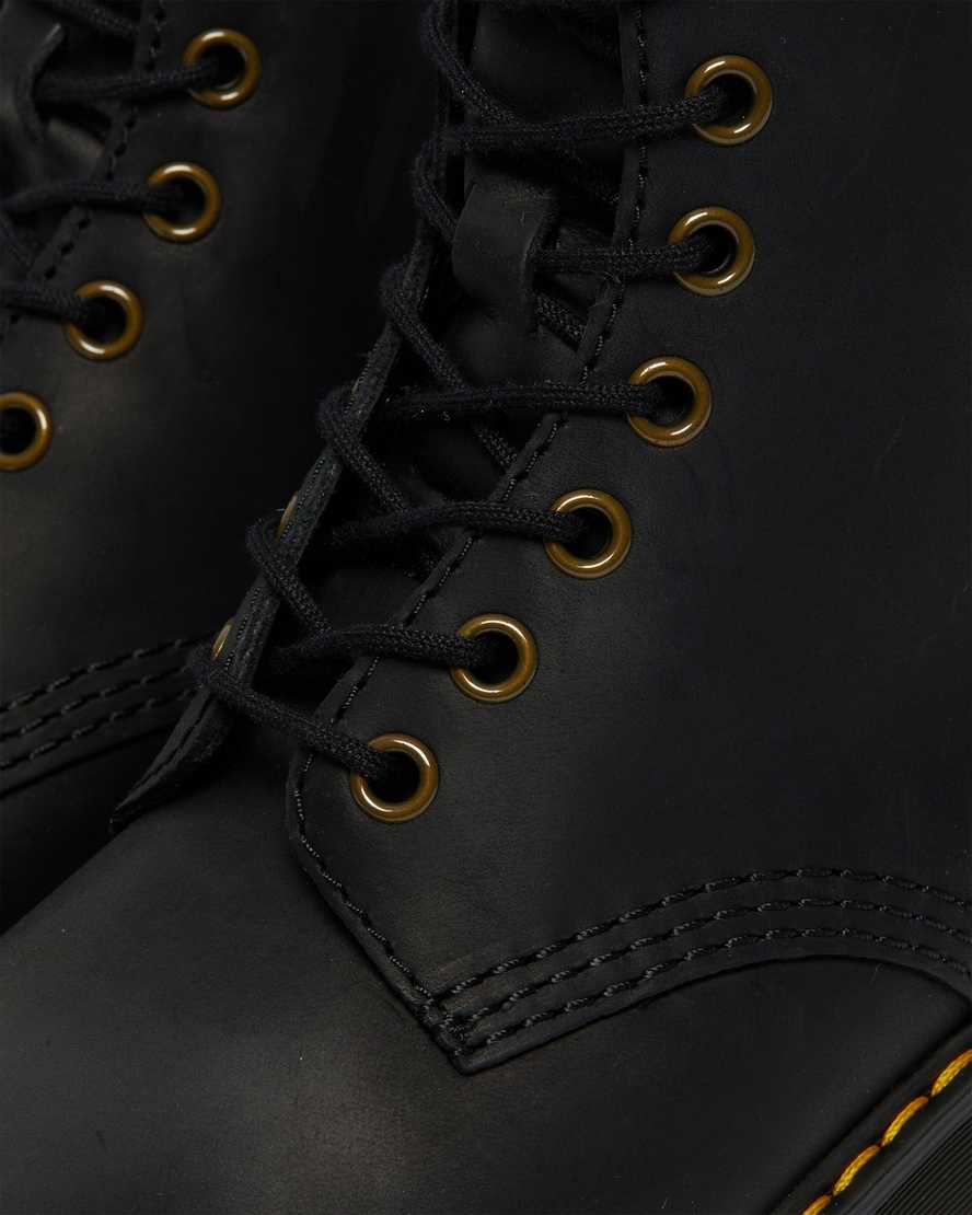 sorte dr martens shriver hi wyoming damestøvler med hæl