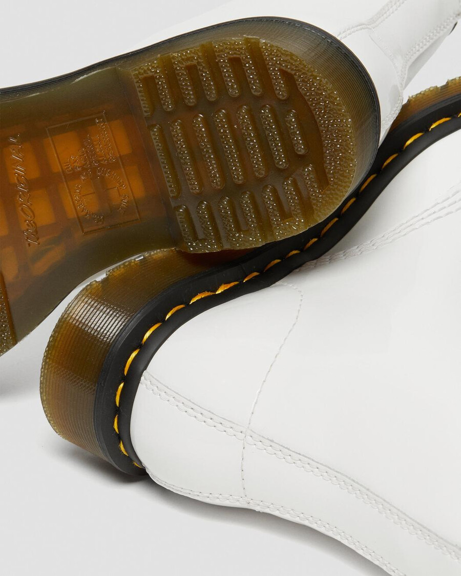 hvide dr martens 1460 patent damestøvler med snøre
