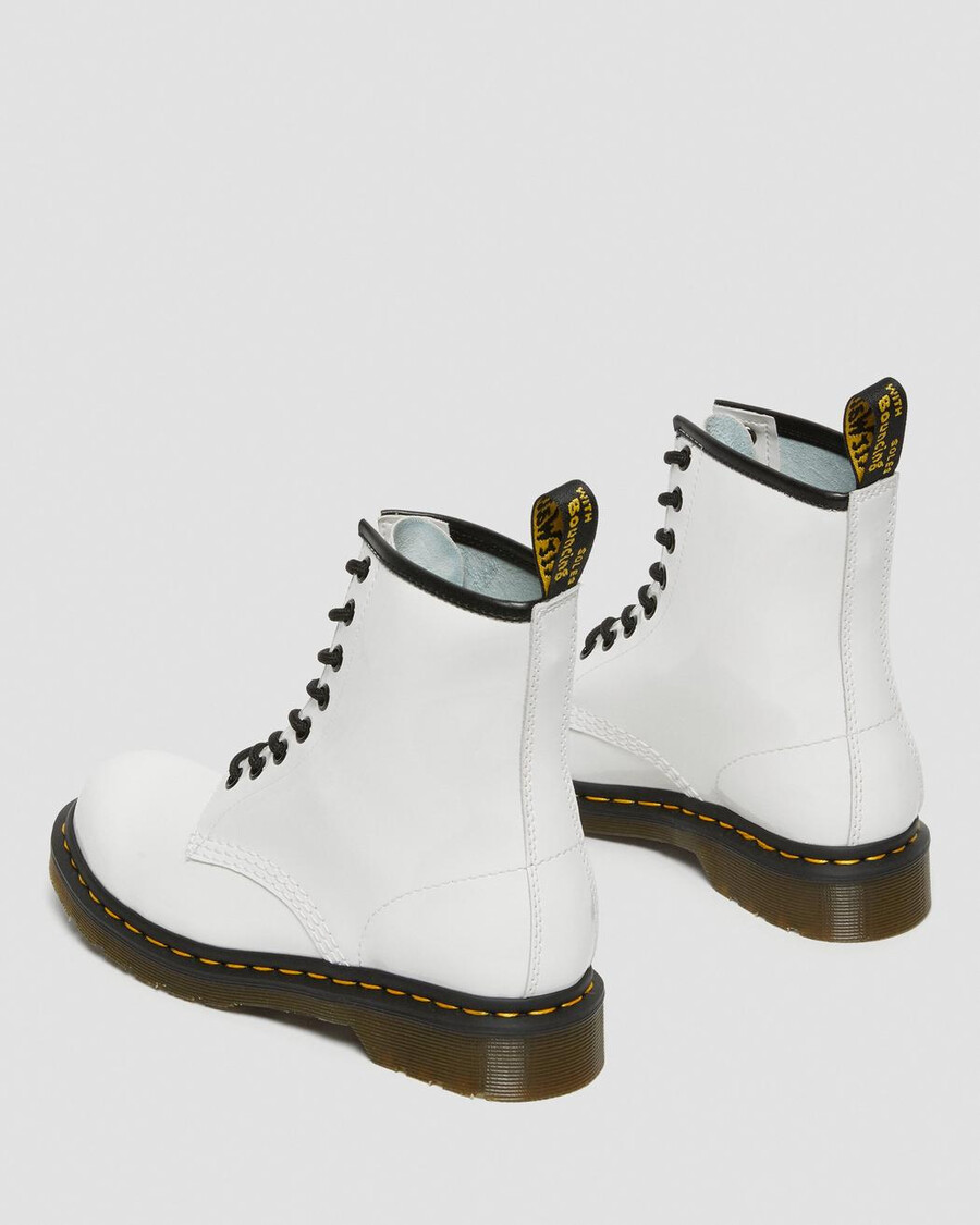 hvide dr martens 1460 patent damestøvler med snøre