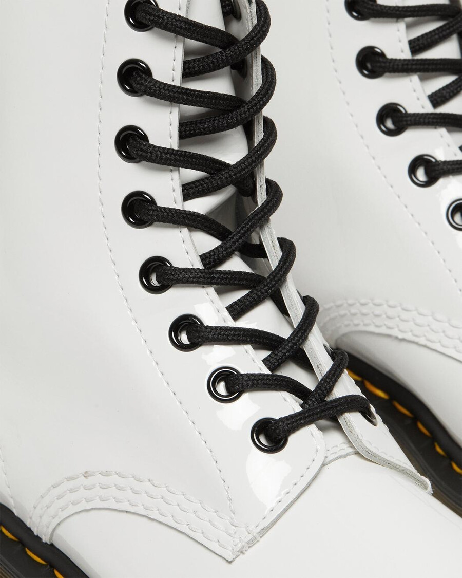 hvide dr martens 1460 patent damestøvler med snøre